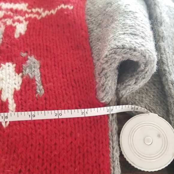 Vintage Woolrich knit pullover sweater Panda Bear bamboo detail 100% pure wool - Picture 5 of 10